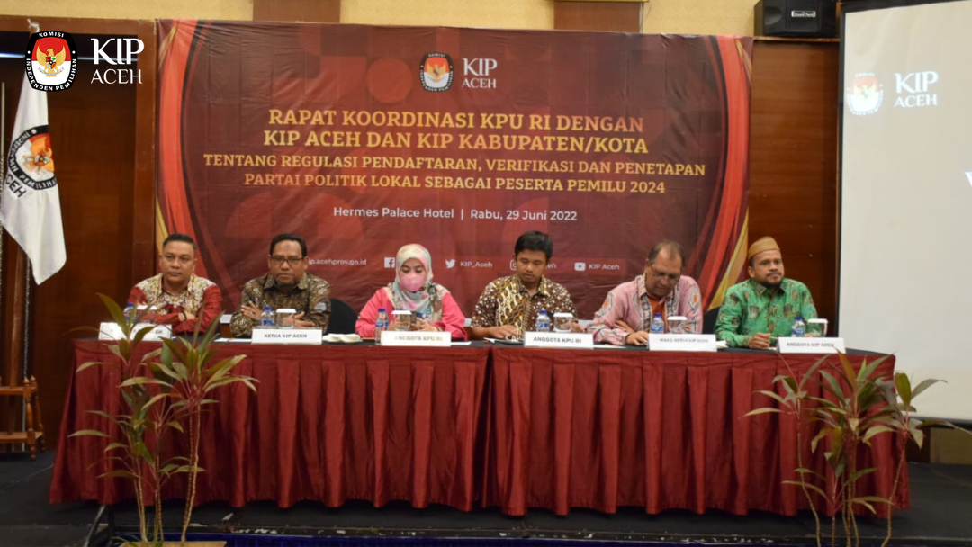 Bahas Kekhususan Aceh terkait Pendaftaran Partai Politik Lokal, KIP Aceh bersama KPU dan KIP Kabupaten/Kota selenggarakan Rapat Koordinasi Khusus
